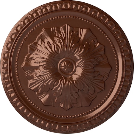 Ekena Millwork Richmond Ceiling Medallion (Fits Canopies up to 2 5/8"), Hand-Painted Copper Penny, 18"OD x 1 3/8"P CM18RICPS